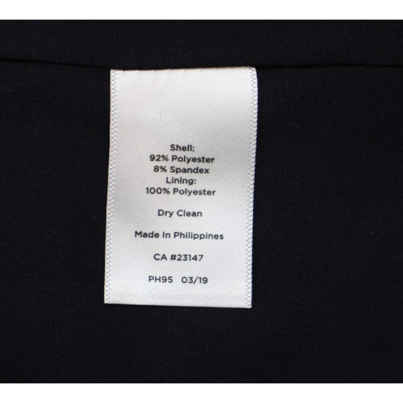Talbots Blazer Womens Size 8 Navy Blue Stretch One Button Notch Label - Picture 5 of 9